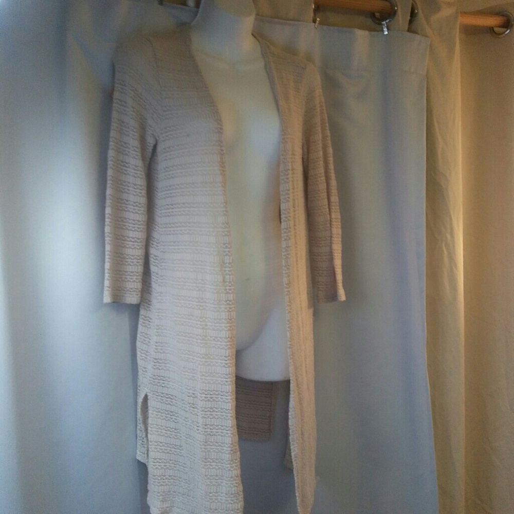 Trendy Is Lace Knit Duster Cardigan, M